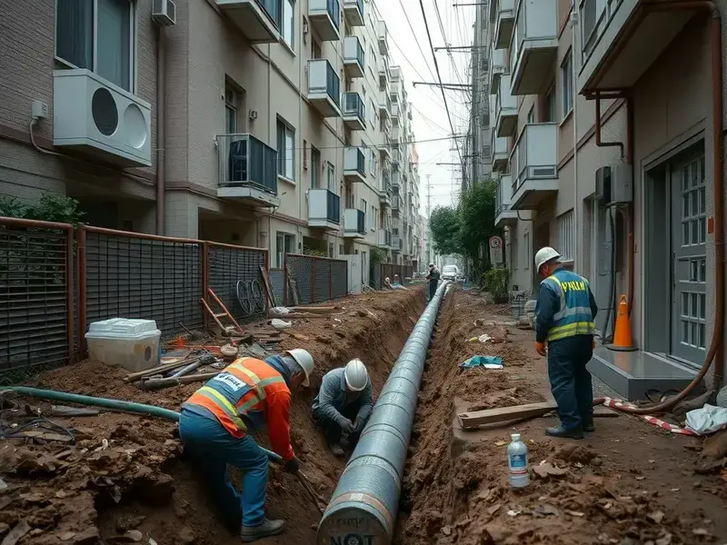 トイレ配管の交換工事